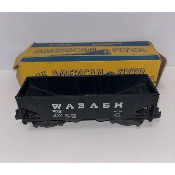 Gilbert AMERICAN FLYER 940 Wabash Hopper Car Vintage Collectible - Picture 1 of 10